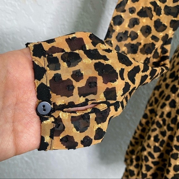 Free People Frenchie Animal Leopard Print Wrap Dress Size XS - Picture 10 of 12